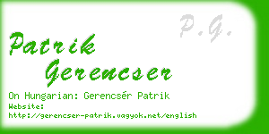 patrik gerencser business card